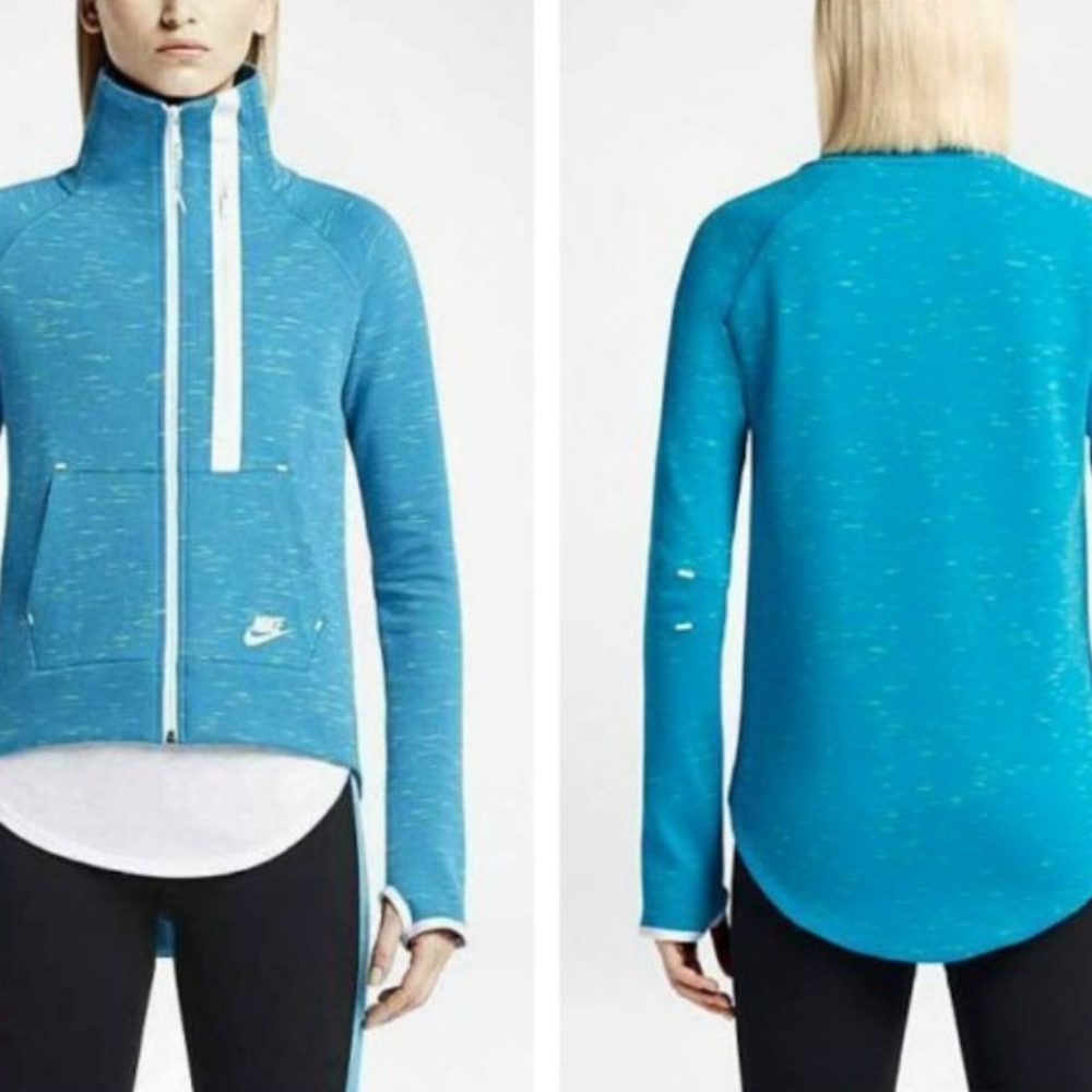 Nike Tech Fleece Moto Cape Jacket Full Zip Hi-Low Sz M